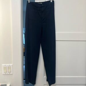 Madewell Emmett wide-leg pants, Navy